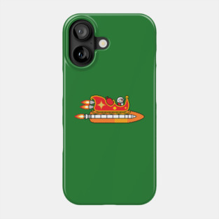 8-bit Christmas Santa Rocket Sleigh Phone Case