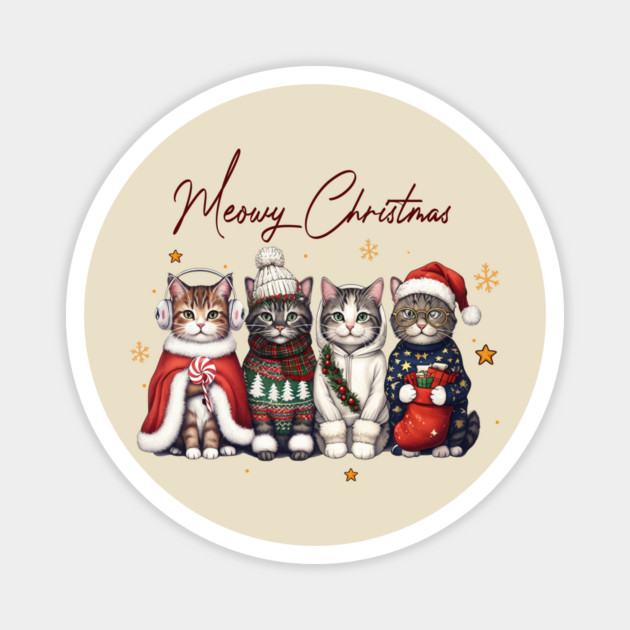 Meowy Cristmas Magnet by khaireddine
