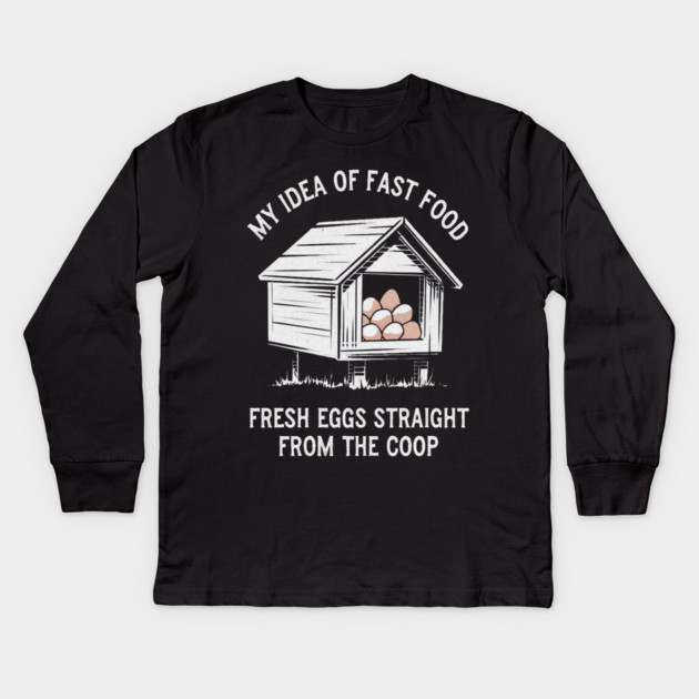 My Kind of Fast Food Kids Long Sleeve T-Shirt by faithfamilyhomedesigns