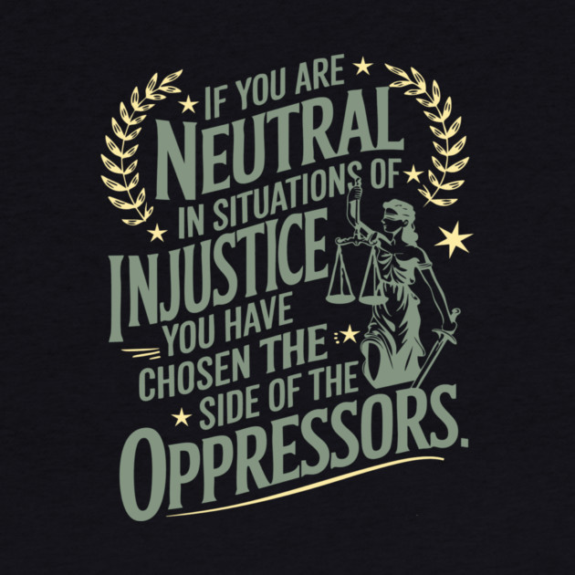 If You Are Neutral In Situations Of Injustice by Charles's Store 8