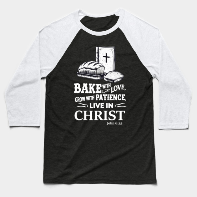 Bake With Love Baseball T-Shirt by faithfamilyhomedesigns
