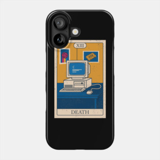 Retro Tech Tarot - Death Card Phone Case