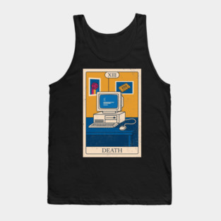 Retro Tech Tarot - Death Card Tank Top