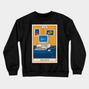 Retro Tech Tarot - Death Card Crewneck Sweatshirt