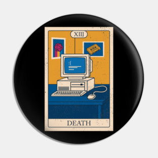 Retro Tech Tarot - Death Card Pin