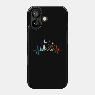 Camping Heartbeat EKG Camper Hiker Outdoors Men Women Phone Case