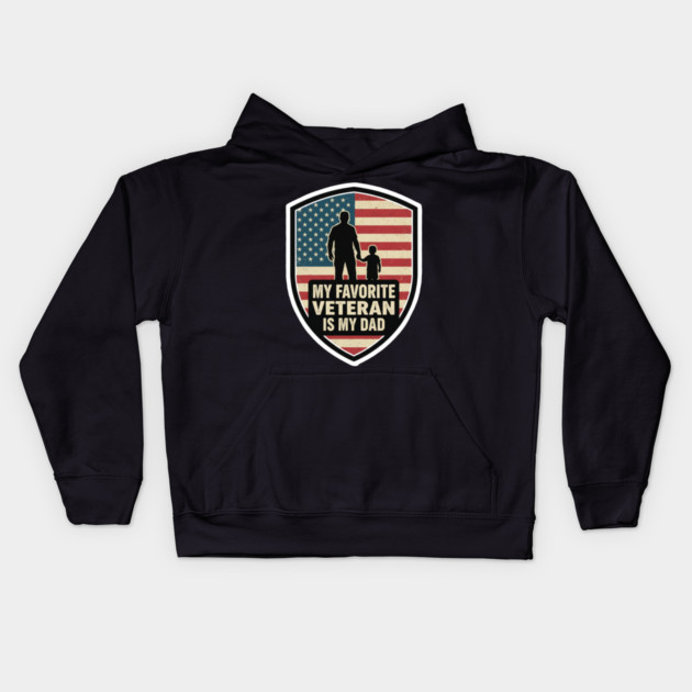 My Favorite Veteran Is My Father Kids Kids Hoodie by ArtistTee ⭐⭐⭐⭐⭐