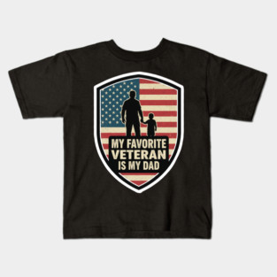 My Favorite Veteran Is My Father Kids Kids T-Shirt