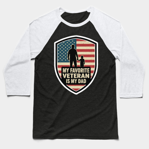 My Favorite Veteran Is My Father Kids Baseball T-Shirt by ArtistTee ⭐⭐⭐⭐⭐