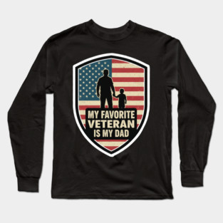 My Favorite Veteran Is My Father Kids Long Sleeve T-Shirt