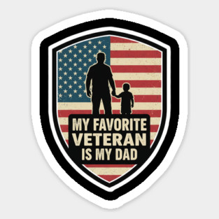 My Favorite Veteran Is My Father Kids Sticker