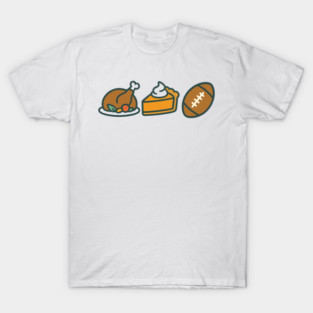 Turkey Pie Football Icons T-Shirt