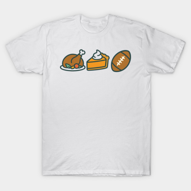 Turkey Pie Football Icons T-Shirt by ArtistTee ⭐⭐⭐⭐⭐