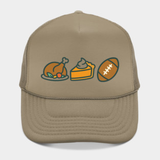 Turkey Pie Football Icons Hat