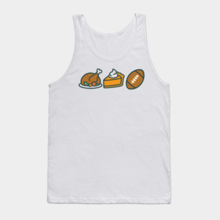 Turkey Pie Football Icons Tank Top