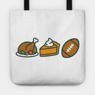 Turkey Pie Football Icons Tote