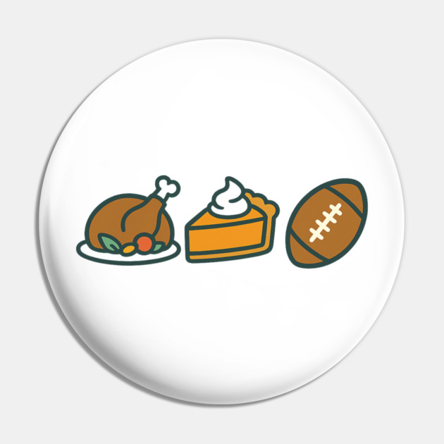 Turkey Pie Football Icons Pin by ArtistTee ⭐⭐⭐⭐⭐
