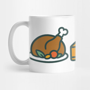 Turkey Pie Football Icons Mug
