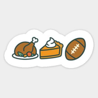 Turkey Pie Football Icons Magnet