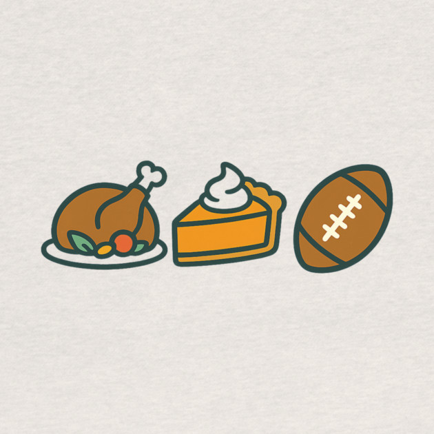 Turkey Pie Football Icons by ArtistTee ⭐⭐⭐⭐⭐