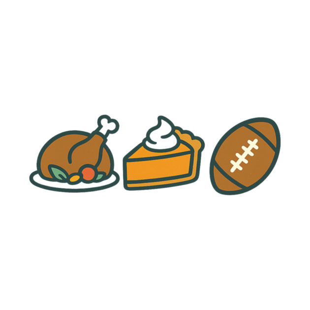 Turkey Pie Football Icons by ArtistTee ⭐⭐⭐⭐⭐