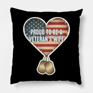 Veteran’s Wife Proud Heart Pillow