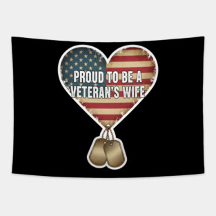 Veteran’s Wife Proud Heart Tapestry