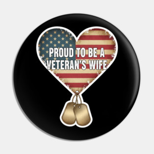 Veteran’s Wife Proud Heart Pin