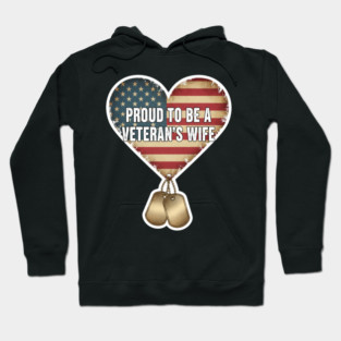 Veteran’s Wife Proud Heart Hoodie