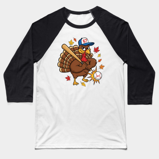 Baseball Turkey Sixty-Seven Mashup Baseball T-Shirt by ArtistTee ⭐⭐⭐⭐⭐
