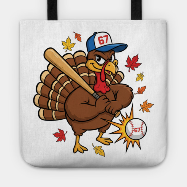 Baseball Turkey Sixty-Seven Mashup Tote by ArtistTee ⭐⭐⭐⭐⭐