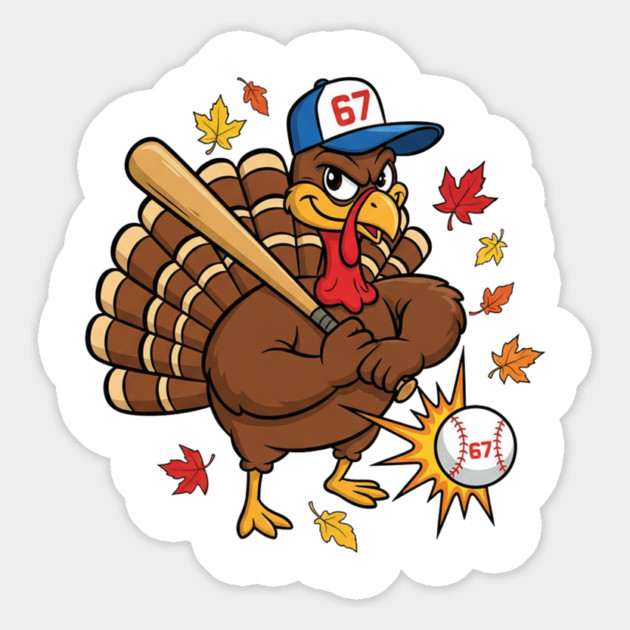 Baseball Turkey Sixty-Seven Mashup Magnet by ArtistTee ⭐⭐⭐⭐⭐