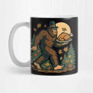 Sasquatch Pilgrim Holiday Dinner Mug