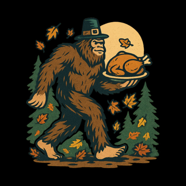 Sasquatch Pilgrim Holiday Dinner by ArtistTee ⭐⭐⭐⭐⭐