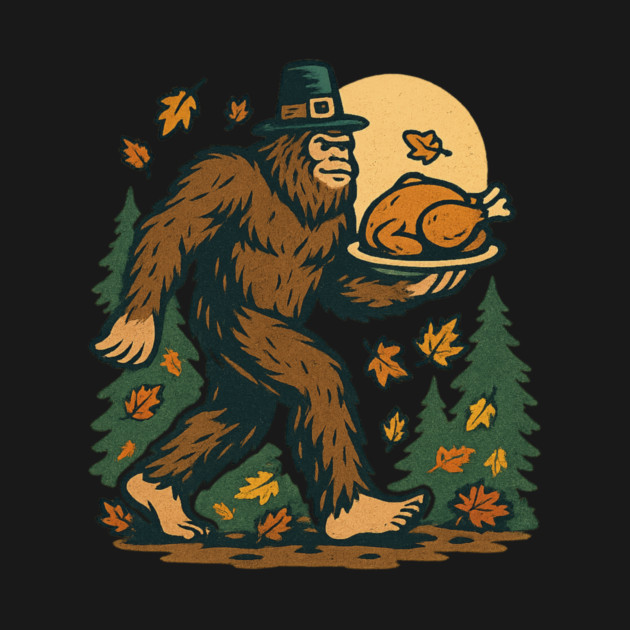 Sasquatch Pilgrim Holiday Dinner by ArtistTee ⭐⭐⭐⭐⭐