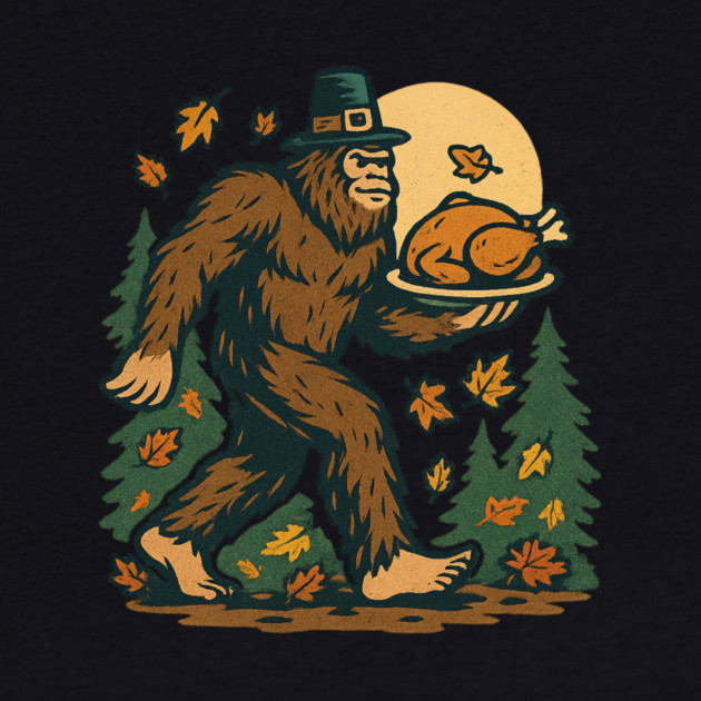 Sasquatch Pilgrim Holiday Dinner by ArtistTee ⭐⭐⭐⭐⭐