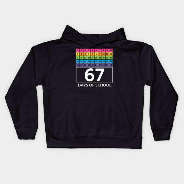 67 Classroom Countdown Number Chart Kids Hoodie by ArtistTee ⭐⭐⭐⭐⭐