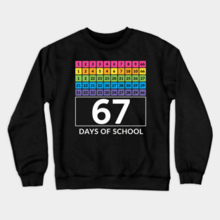 67 Classroom Countdown Number Chart Crewneck Sweatshirt