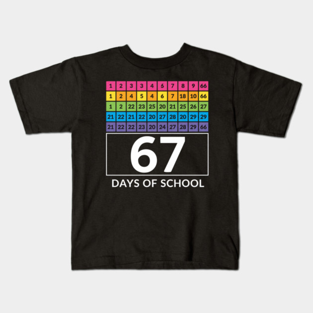 67 Classroom Countdown Number Chart Kids T-Shirt by ArtistTee ⭐⭐⭐⭐⭐