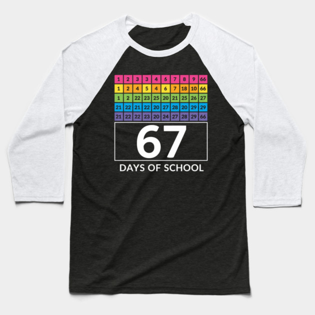 67 Classroom Countdown Number Chart Baseball T-Shirt by ArtistTee ⭐⭐⭐⭐⭐