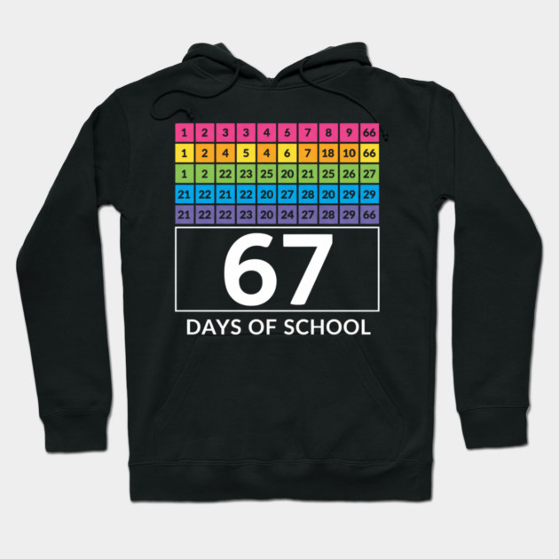 67 Classroom Countdown Number Chart Hoodie by ArtistTee ⭐⭐⭐⭐⭐