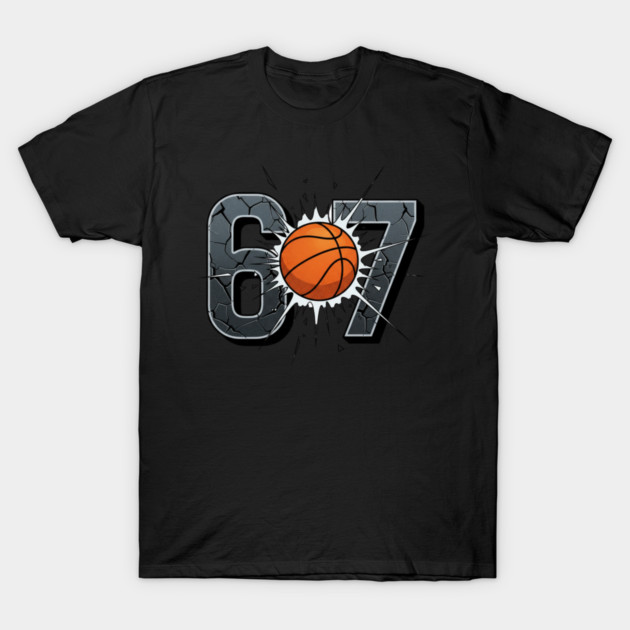 Funny 67 Basketball Smash T-Shirt by ArtistTee ⭐⭐⭐⭐⭐