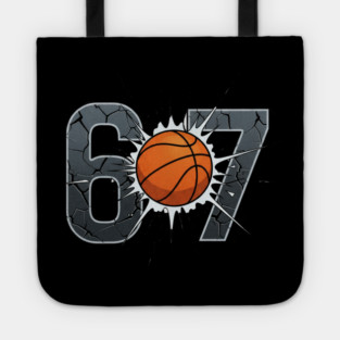 Funny 67 Basketball Smash Tote