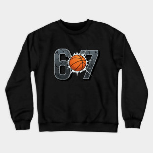Funny 67 Basketball Smash Crewneck Sweatshirt