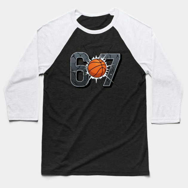 Funny 67 Basketball Smash Baseball T-Shirt by ArtistTee ⭐⭐⭐⭐⭐