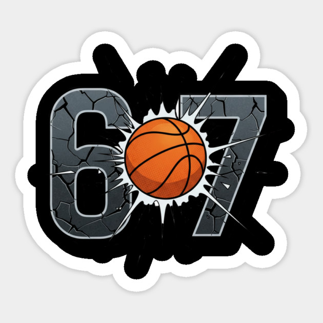 Funny 67 Basketball Smash Sticker by ArtistTee ⭐⭐⭐⭐⭐