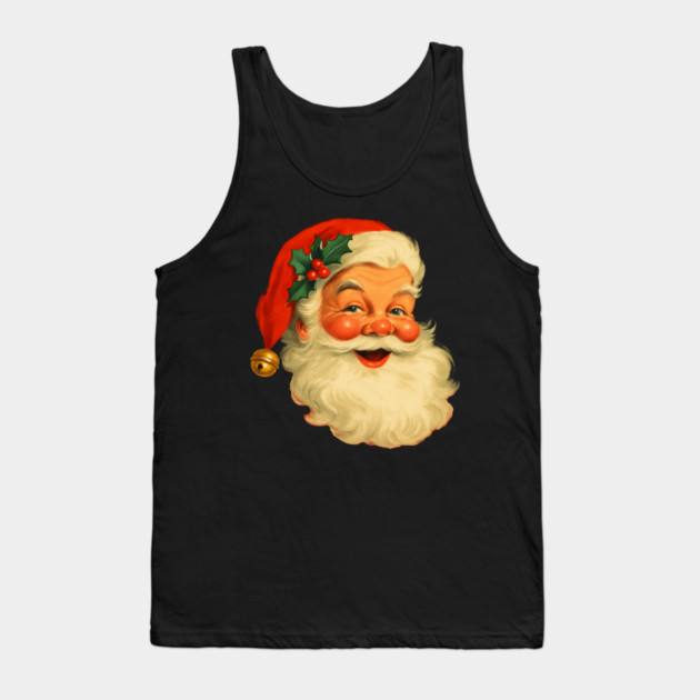 Vintage Retro Santa Claus Christmas Tank Top by Creatifly Graphic Tees