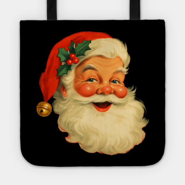 Vintage Retro Santa Claus Christmas Tote by Creatifly Graphic Tees