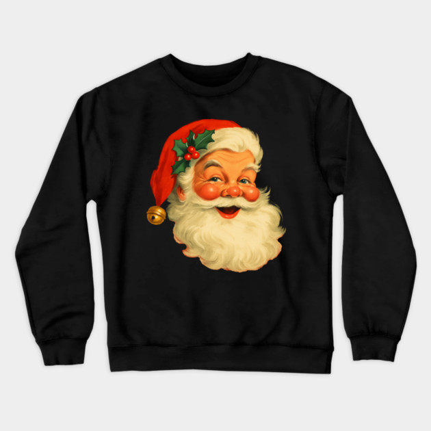 Vintage Retro Santa Claus Christmas Crewneck Sweatshirt by Creatifly Graphic Tees