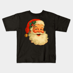 Vintage Retro Santa Claus Christmas Kids T-Shirt